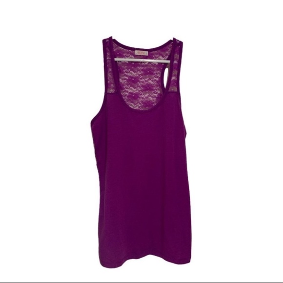4/$20 Purple full lace back Indy sleaze tank - Picture 1 of 4